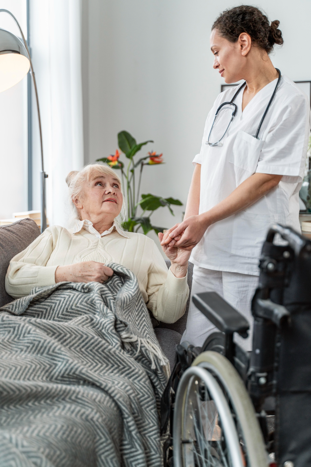 BetterHands founder with a care recipient